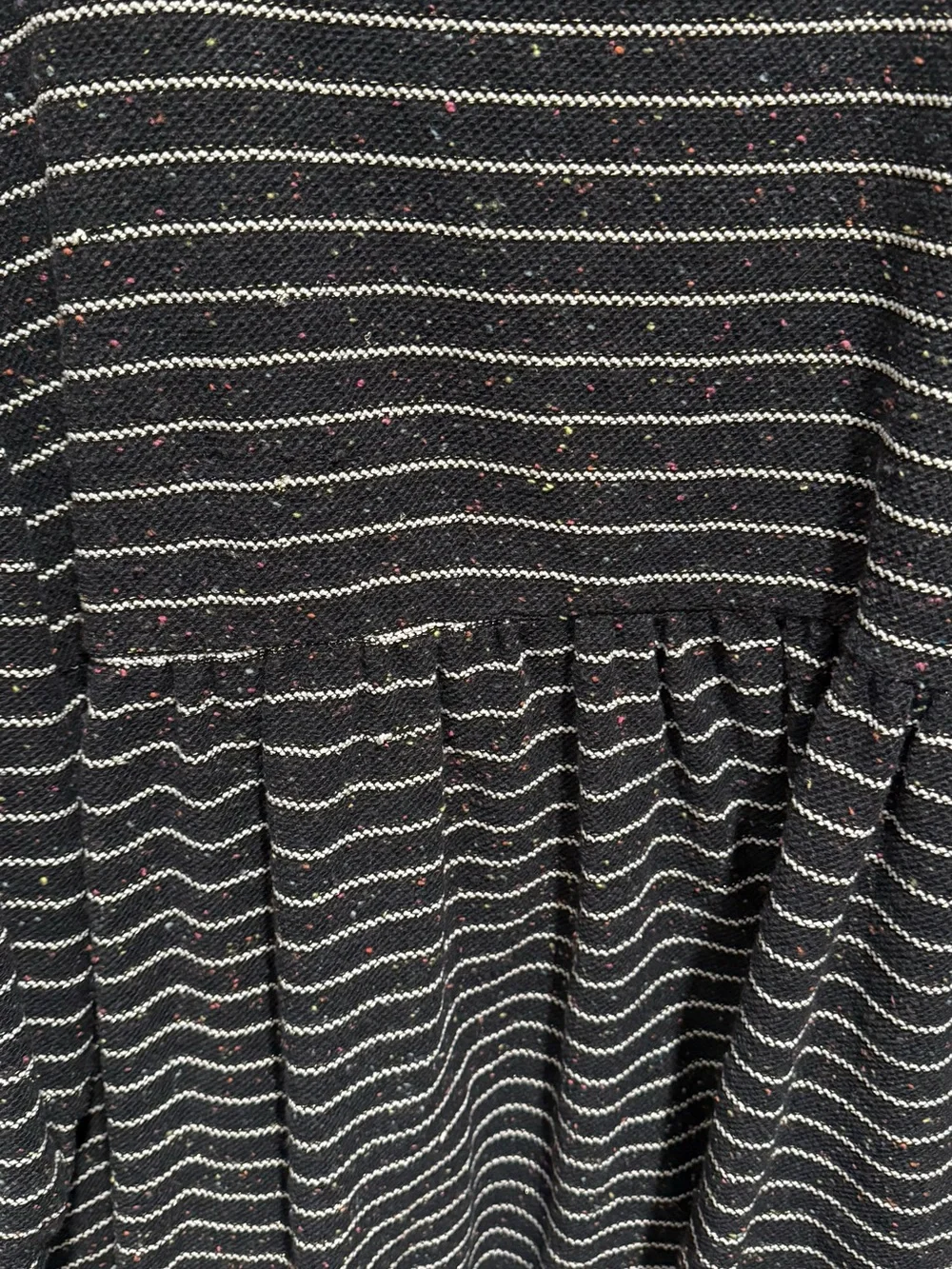 LOFT - Women’s Striped Button Back Dress, XL Navy - Picture 3 of 4